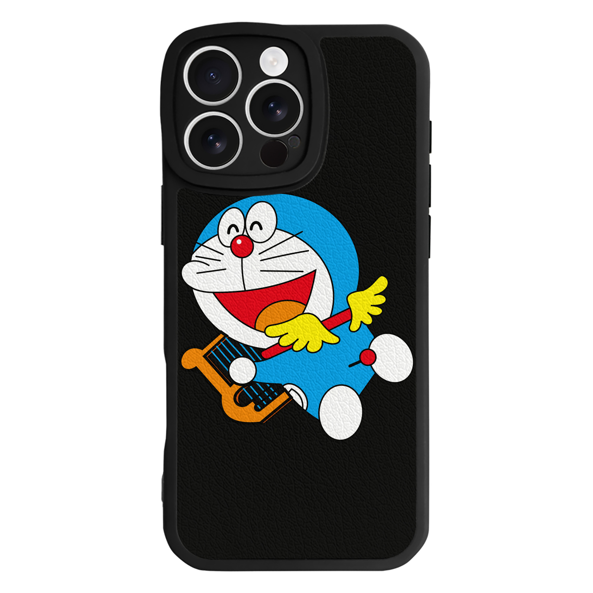 （画像用） ドラえもん Doraemon 【iPhone 16シリーズ対応】シリコンスマホケース（レザー調） 材質：シリコン